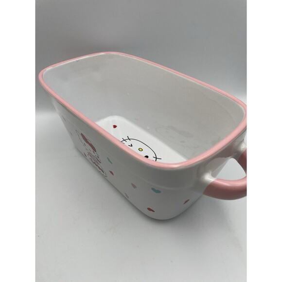 Hello Kitty Sanrio Valentines Day Hearts Love Ceramic Baking Loaf Pan NEW - Picture 5 of 10
